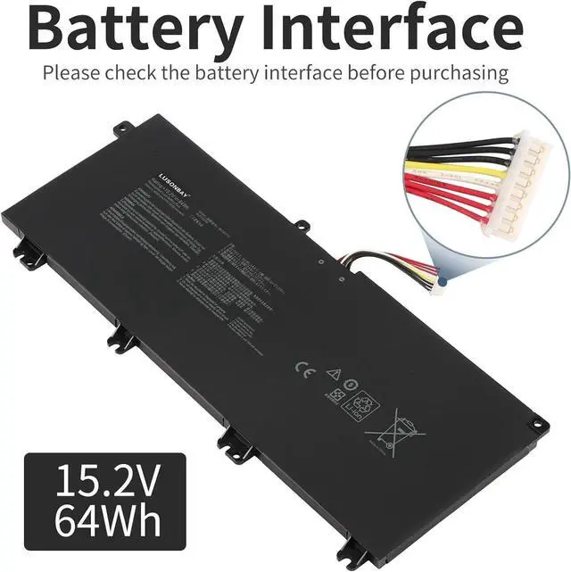 Alt view image 5 of 7 - B41N1711 Lsptop Battery for Asus TUF Gaming FX705DT FX705DD FX705GM FX705GE FX503V FX63VM FX63VD ROG Strix GL503 GL503VM GL703VD GL703VM ZX63V B41BN95 B41BN9 (Long Cable)