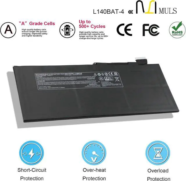 Alt view image 4 of 7 - MULS L140BAT-4 Battery Replacement for Lemur P9 System 76 Darter Pro 2021