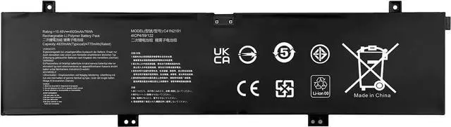 Main image of 76Wh C41N2101 Battery Replacement for ASUS ROG Zephyrus G14 GA402 GA402R GA402RJ GA402NI GA402NJ GA402NV TUF Dash F15 FX517 FX517ZC FX517ZE Zenbook Pro 14 UM6702RA UX8402ZA 15X M6501RR K6501ZM