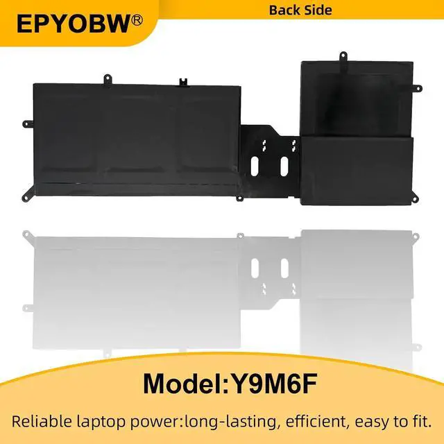 Alt view image 6 of 7 - Y9M6F Laptop Battery 76Wh 6334mAh 5-Cell Compatible with Dell P41E001 P87F001 P41E P87F / Alienware M17 R2 / Alienware M15 R2 ALW15M-D4736W ALW15M-D4501B Series 0Y9M6F 8K84V 08K84V