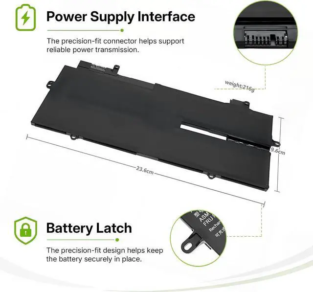 Alt view image 4 of 6 - Tanch L20M4P71 Laptop Battery for Lenovo ThinkPad X1 Carbon Gen 9 10 11