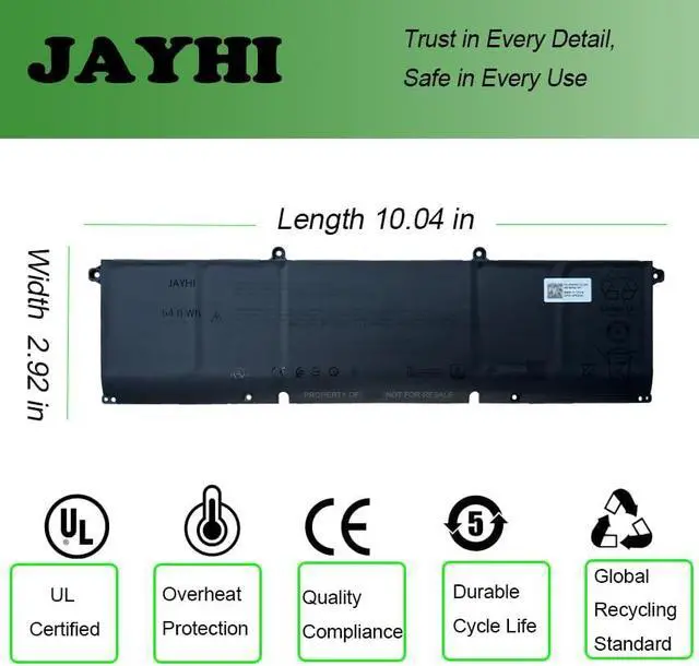 Alt view image 5 of 7 - JAYHI 20HK2 64Wh 4102mAh Laptop Battery P63GC 0P63GC 15.6V 4-Cell
