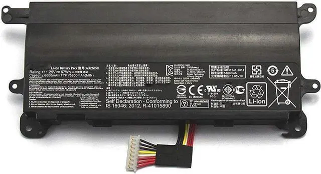 Main image of A32N1511 A32LM9H 0B110-00370000 Laptop Battery Replacement for ASUS ROG G752 G752V G752VL G752VT G752VM G752VY G752VS GFX72J GFX72VT GFX72VL6700 GFX72VY6820(11.25V 67Wh)