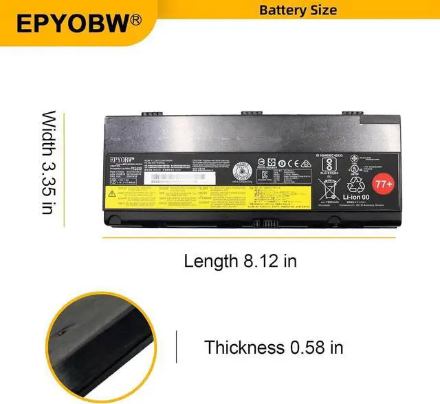 Alt view image 7 of 7 - 00NY493 Laptop Battery 90Wh SB10H45077 01AV477 00NY492