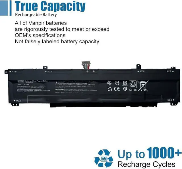 Alt view image 5 of 6 - WK04XL Laptop Battery Replacement for HP OMEN 16-B 16-C Victus 16-E 16-D 15-F 16-D0023DX 16-D0001UR 16-D1113TX 16-E0029UR 16-E0005UA Series HSTNN-OB2C HSTNN-IB9V 15.4V 70.07Wh 4323mAh