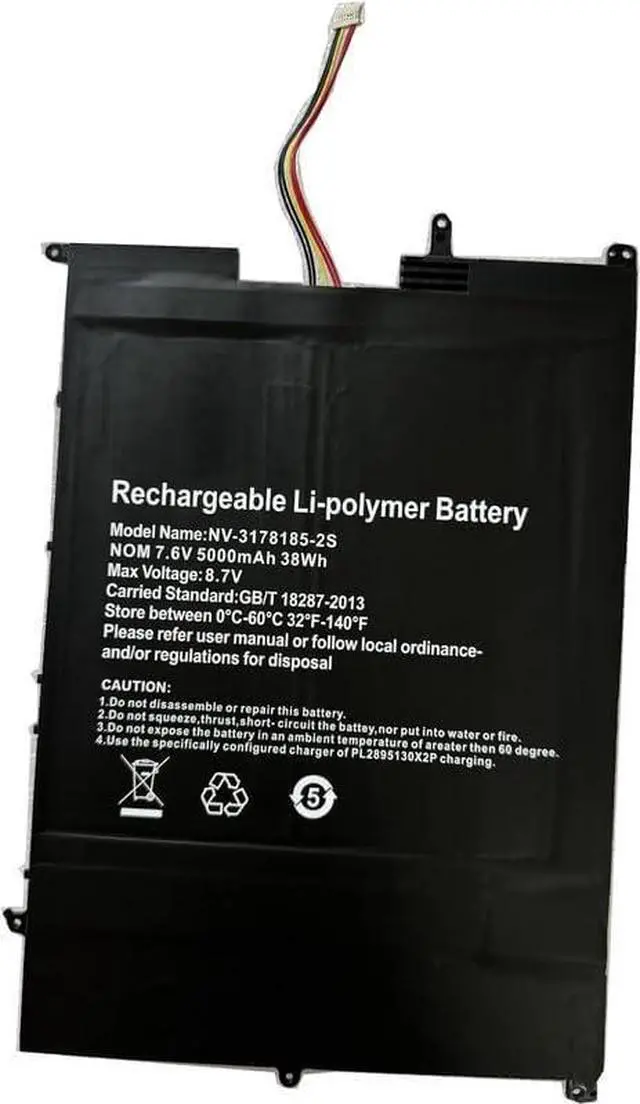 Main image of Civhomy NV-3178185-2S Replacement Battery Compatible with Gateway GWTN141-1BL GWTN141-5BK GWTN141-5BL Digma EVE 15 P417 ES5063EW P418 ES5064EW 7.6V,5000mAh(7Pin,5Line)
