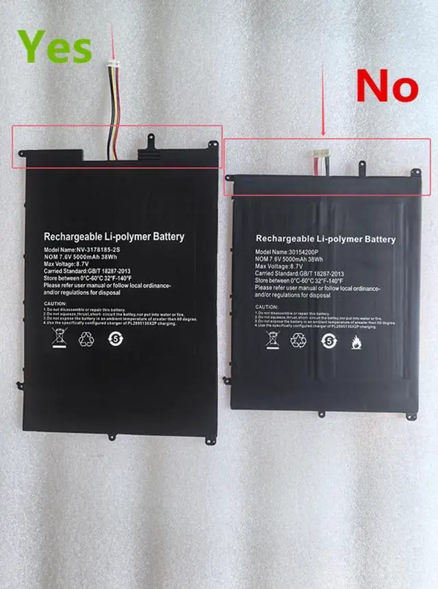 Alt view image 4 of 7 - Civhomy NV-3178185-2S Replacement Battery Compatible with Gateway GWTN141-1BL GWTN141-5BK GWTN141-5BL Digma EVE 15 P417 ES5063EW P418 ES5064EW 7.6V,5000mAh(7Pin,5Line)