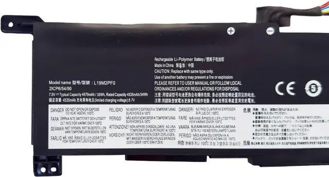 Alt view image 2 of 7 - L19M2PF0 5B10V25257 5B10W67171 L16L2PB3 5B10V25259 SB10V25256 Laptop Battery Replacement for Lenovo Ideapad Slim 1-11AST-05 1-14AST-05 Series(7.5V 35Wh)
