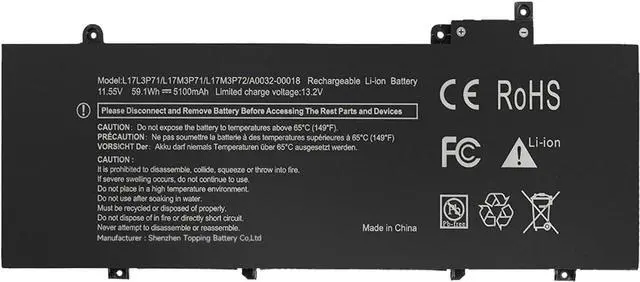 Main image of L17L3P71 L17M3P72 Laptop Battery Replacement for Lenovo ThinkPad T480S 20L7 20L8 Series Notebook 01AV478 01AV479 01AV480 L17M3P71 SB10K97620 SB10K97621 SB10K97622