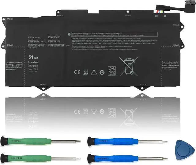 Main image of YM15G Laptop Battery Replacement for Dell XPS 13 9315 Series 0G9FHC G9FHC 0W6D4H W6D4H 11.55V 51Wh 4191mAh