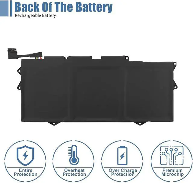 Alt view image 4 of 6 - YM15G Laptop Battery Replacement for Dell XPS 13 9315 Series 0G9FHC G9FHC 0W6D4H W6D4H 11.55V 51Wh 4191mAh