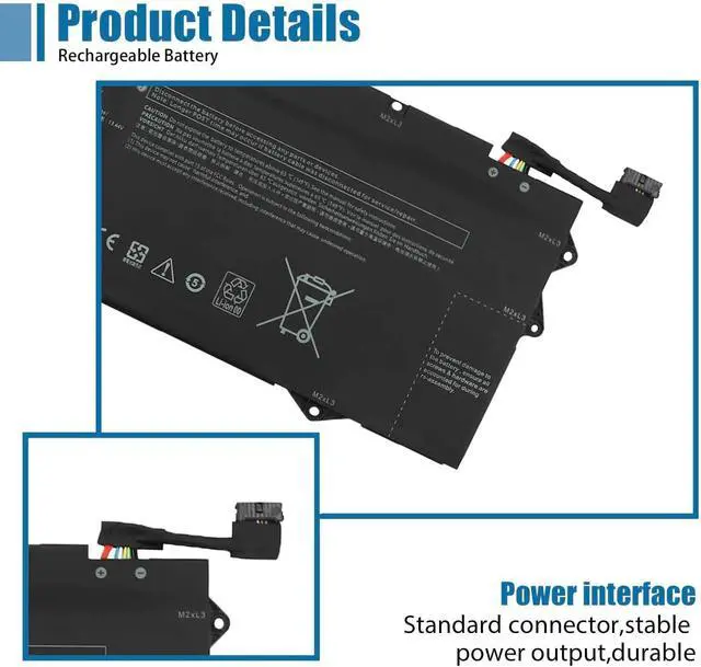 Alt view image 3 of 6 - YM15G Laptop Battery Replacement for Dell XPS 13 9315 Series 0G9FHC G9FHC 0W6D4H W6D4H 11.55V 51Wh 4191mAh