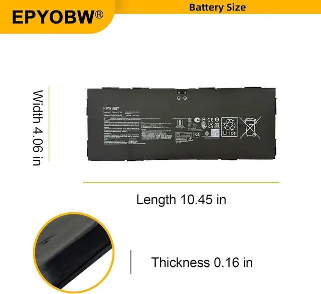 Alt view image 7 of 7 - C22N2023 Laptop Battery 67Wh 8694mAh 7.74V Compatible with Asus Chromebook CXB170CKA Series