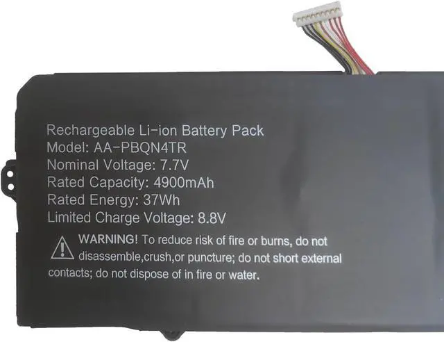 Alt view image 2 of 3 - AA-PBQN4TR BA43-00395A 2ICP5/58/70-2 Laptop Battery Replacement for Samsung Galaxy Chromebook 2 XE530QDA XE530QDA-KA1US XE530QDA-KA2US XE530QDA-KB1US XE530QDA-KB2US Series(7.7V 37Wh)
