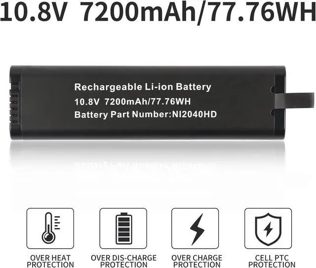 Alt view image 5 of 7 - Battery for Inspired Energy NI2040 NI2040HD NI2040PH NI2040XD NI2040AG NI2040ED NI2040JD29 NI2040SL24 LI204SX