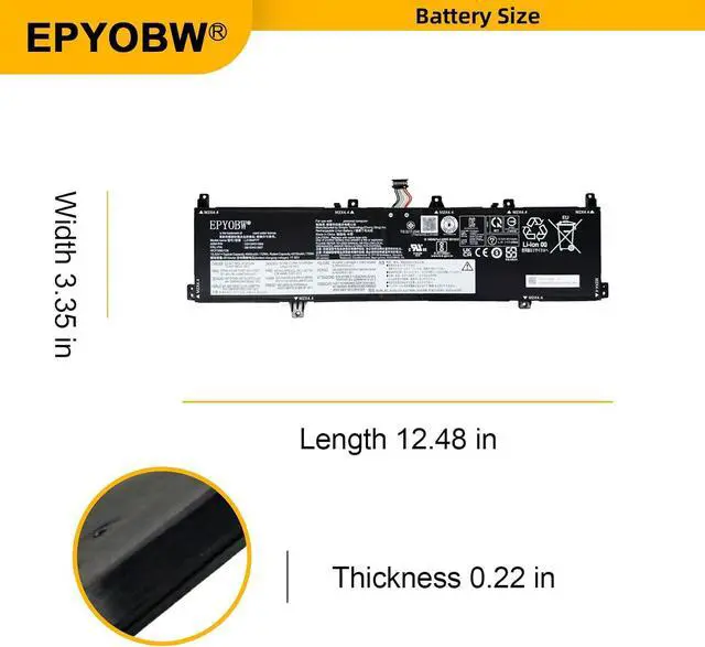Alt view image 7 of 7 - L21M4P77 Laptop Battery 72Wh 4640mAh 15.52V Compatible with Lenovo ThinkPad Z16 Gen 1 / ThinkPad Z16 Gen 2 Series SB10W51988 5B10W51887 L21C4P74 SB10W51989 5B10W51888 L21D4P76