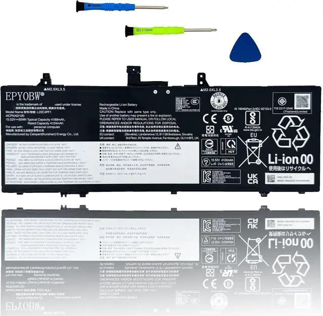 Main image of L22C4PF1 Laptop Battery 65Wh 4189mAh 15.52V Compatible with Lenovo Yoga Slim 6-14IAP8 6-14IRP8 6-14APU8 6-14IRH8 7-14IMH9 / Slim 7-14IRP8 7-14IMH9 Series L22M4PF1 L22D4PF1