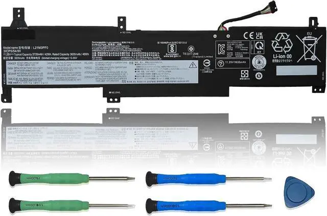 Main image of L21M3PF0 Laptop Battery Replacement for Lenovo IdeaPad 1-14IAU7 1-14ALC7 1-14IGL7 1-14ADA7 1-14IJL7 1-14AMN7 1-15ADA7 Series SB11D70893 SB11D70894 SB11D70892 5B11D96113 11.25V 42Wh 3735mAh