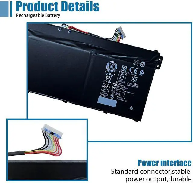Alt view image 3 of 6 - AP23A8L Laptop Battery Replacement for Acer Aspire Go 15 AG15-31P Aspire 3 A315-24P A317-55P Extensa 15 EX215-23 Series AP23A7L AP23A5L 11.28V 53.05Wh 4703mAh