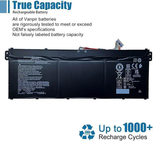 Alt view image 5 of 6 - AP23A8L Laptop Battery Replacement for Acer Aspire Go 15 AG15-31P Aspire 3 A315-24P A317-55P Extensa 15 EX215-23 Series AP23A7L AP23A5L 11.28V 53.05Wh 4703mAh