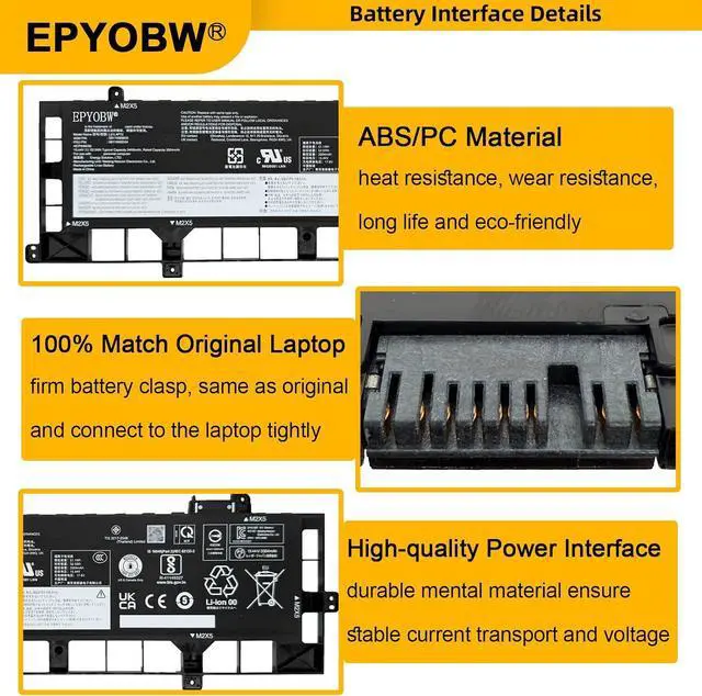 Alt view image 5 of 7 - L21L4P72 Laptop Battery 52.5Wh 3392mAh 15.48V Series L21D4P72