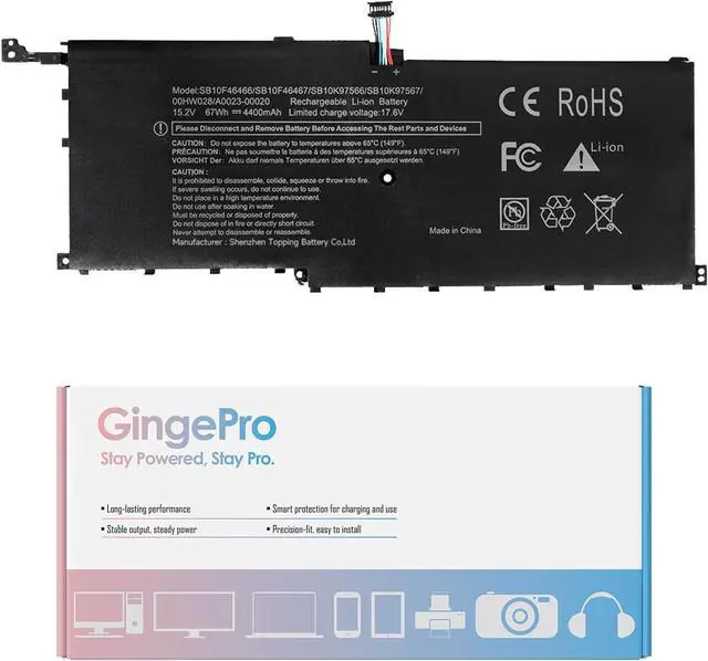 Main image of SB10F46466 Replacement Battery for Lenovo ThinkPad X1 Carbon 4th Gen 2016 Yoga 1st 2nd Gen 01AV409 01AV438 01AV439 01AV457 01AV458 SB10F46467 SB10K97566 SB10K97567 Laptop