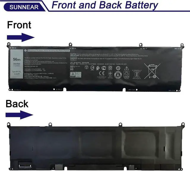 Alt view image 2 of 6 - 8FCTC 69KF2 56Wh Laptop Battery Replacement for Dell XPS 15 9500 Precision 5550 5560 Dell G15 5510