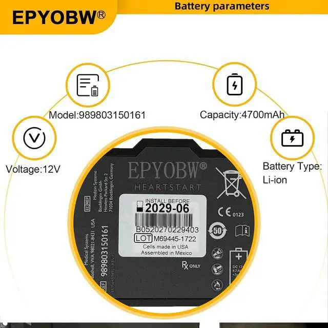 Alt view image 3 of 6 - 989803150161 Battery 4700mAh 12V