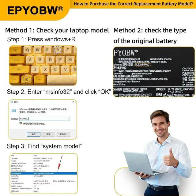 Alt view image 2 of 7 - L22M4PA0 Laptop Battery 60Wh L22B4PA0 L22D4PA0 L22X4PA0