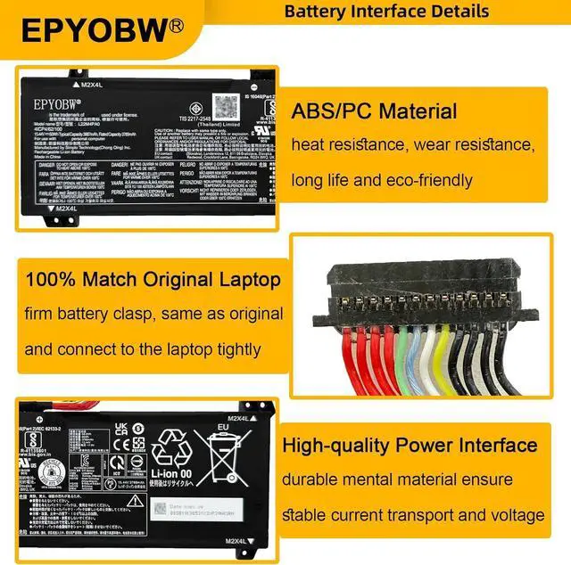 Alt view image 5 of 7 - L22M4PA0 Laptop Battery 60Wh L22B4PA0 L22D4PA0 L22X4PA0