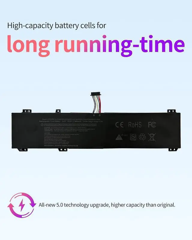 Alt view image 3 of 4 - L21C4PC1 Battery Replacement for Lenovo Legion 5-15ACH6 5-15ACH6A 5-15ACH6H Legion 5 Pro-16ACH6 16ACH6H 16ITH6 16ITH6H Series IdeaPad Gaming 3 15ARH7 15IAH7 L21B4PC0 L21D4PC1 L21M4PC2 Laptop Battery