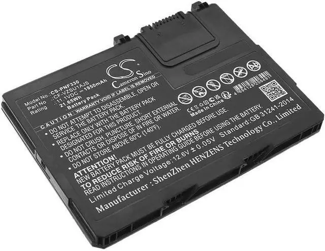 Alt view image 3 of 3 - Cameron Sino Battery for Panasonic Toughbook CF-33, Toughbook CF-33AEHFATG, Toughbook CF-33AEQGATG, Toughbook CF-33mk1 PN: CF-VZSU1AJS, CF-VZSU1AR, CF-VZSU1AW 1950mAh / 21.65Wh