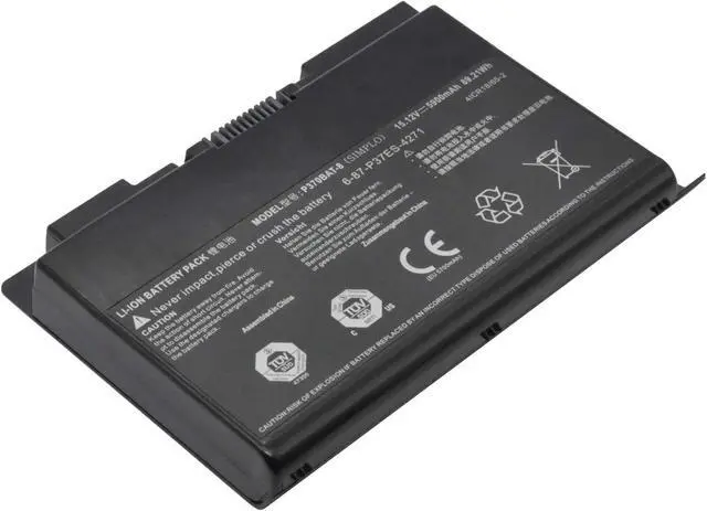 Alt view image 4 of 6 - P370BAT-8 6-87-P37ES-427 6-87-P37ES-4271 Laptop Battery for Clevo P370EM P370SM P370SM3 P370EM3 P370SM-A P375SM P377SM-A P751ZM Series for Sager NP9380 NP9380-S NP9390 (15.12V 5900mAh 89.21Wh)