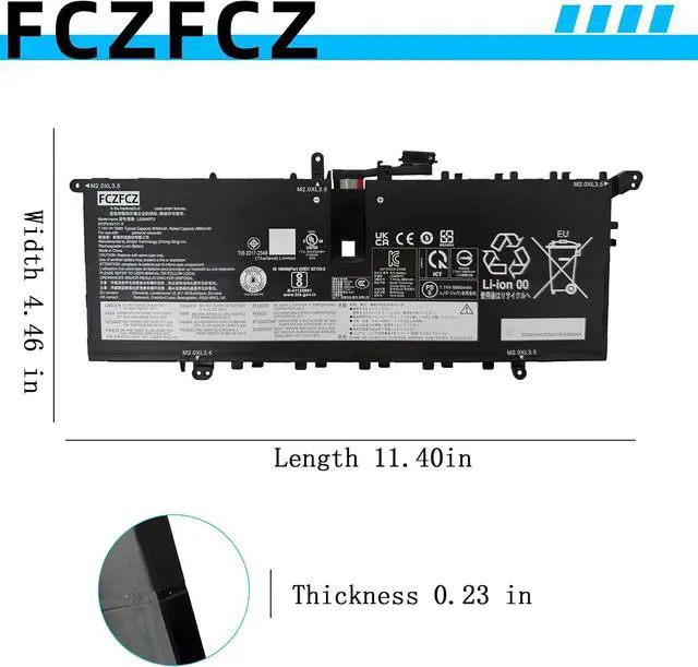 Alt view image 7 of 7 - L23M4PF2 Battery 70Wh 9050mAh SB11N42050 5B11N42049 7.74V 4-Cell