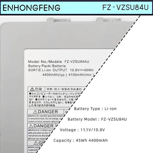 Alt view image 5 of 6 - FZ-VZSU84U Laptop Battery Replacement for Panasonic Toughpad FZ-G1 Series FZ-VZSU84R FZ-VZSU84UR FZ-VZSU84A2U FZ-VZSU84A2K FZ-VZSU84A2R 807231-001 FZ-VZSU84AU FZ-VZSU84K FZ-VZSU89U