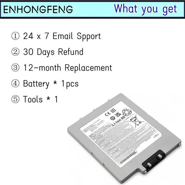 Alt view image 6 of 6 - FZ-VZSU84U Laptop Battery Replacement for Panasonic Toughpad FZ-G1 Series FZ-VZSU84R FZ-VZSU84UR FZ-VZSU84A2U FZ-VZSU84A2K FZ-VZSU84A2R 807231-001 FZ-VZSU84AU FZ-VZSU84K FZ-VZSU89U