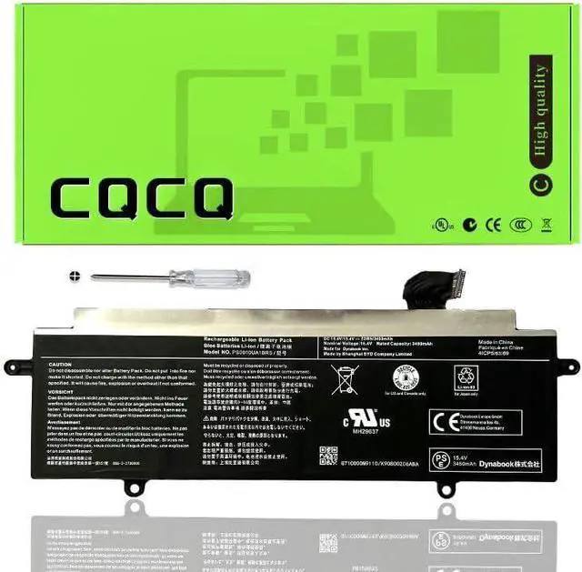 Main image of CQCQ Laptop Battery for PS0010UA1BRS for Toshiba Dynabook Portege X30W X30W-J Series (15.4V 53Wh/3450mAh), WR03XL