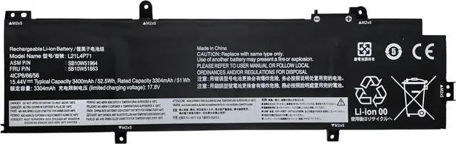 Main image of L21L4P71 SB10W51964 Laptop Battery Replacement for Lenovo ThinkPad T14 Gen 3/ P14s Gen 3 /ThinkPad T14 Gen 4 / P14s Gen 4 Series Notebook L21M4P72 L21C4P71 L21M4P71 L21D4P71 L21M3P71 L21L3P71