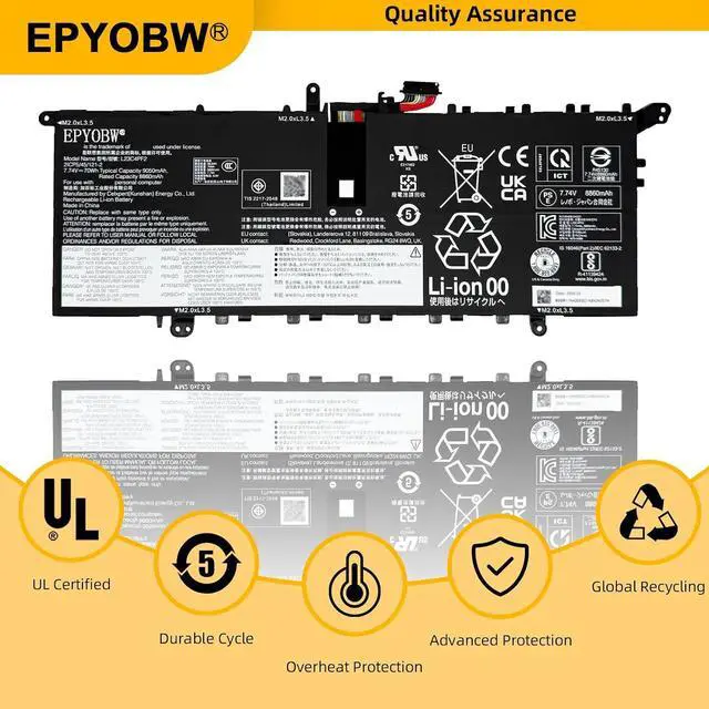 Alt view image 5 of 6 - L23C4PF2 Laptop Battery 70Wh 9050mAh 7.74V