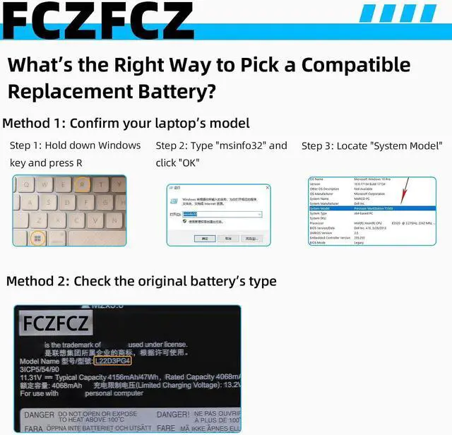 Alt view image 2 of 7 - L22D3PG4 Battery 47Wh Replacement for Lenovo ThinkPad E14 Gen 5 Gen 6 / E16 Gen 1 Gen 2 Series 5B11K63020 5B11N46005 L22B3PG4 L22D3PG4 L22M3PG4 L22L3PG5 L22B3PG5 L22D3PG5 L22M3PG5 11.31V 3-cell