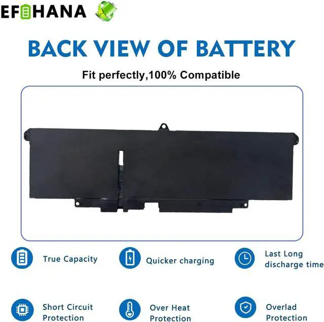 Alt view image 6 of 6 - 66DWX Laptop Battery Replacement for Dell Latitude 7340 7350 7440 7450 7640 7650 Series 047T0 WW8N8 P176G001 P176G P126F001 P175G001 P175G P126F 11.4V 57Wh 4878mAh 3-Cell