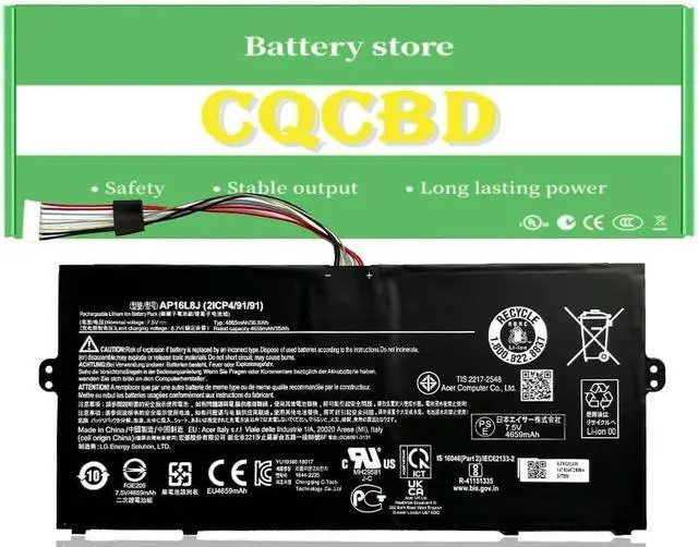 Main image of CQCBD AP16L8J KT.0020G.010 KT0020G010 Laptop Battery for Acer Chromebook Spin 311 CP311-3H-K2RJ CP311-2H-C679 (7.5V 4865mAh/36.5Wh)