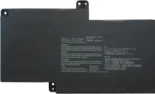 Alt view image 2 of 7 - C32N2108 0B200-04180000 Laptop Battery Replacement for Asus Zenbook Pro 16X OLED/Zenbook UZ7602ZM / Pro 16X UX7602ZM UX7602ZM UX7602IV UX7602BZ Series VGP-BPS8(11.55V 96Wh)