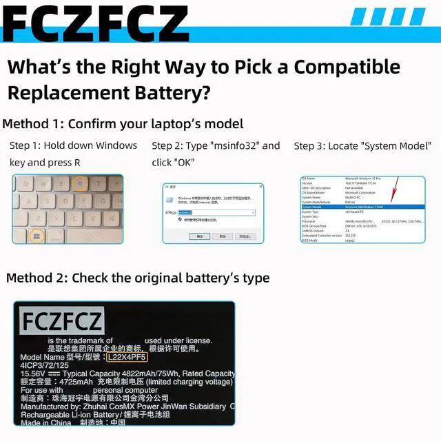 Alt view image 2 of 6 - L22X4PF5 Battery 75Wh Replacement for Lenovo Slim Pro 9-16IRP8 / IdeaPad Pro 5-16IRH8 5-16APH8 5-16ARP8 Series SB11N45319 SB11K24769 L22M4PF5 SB11N45313 L22D4PF5 L22B4PF5 15.56V