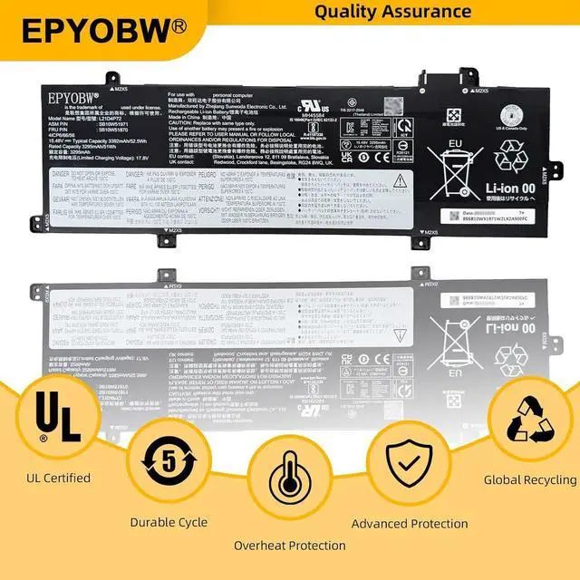 Alt view image 5 of 6 - L21D4P72 Laptop Battery 52.5Wh L21M4P73 L21L4P72 L21M4P74