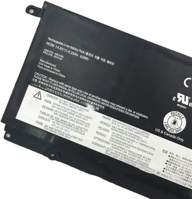 Alt view image 2 of 4 - 45N1167 45N1166 45N1164 45N1165 4ICP7/64/84 Laptop Battery Replacement for Lenovo ThinkPad pxd3x2 S5 S531 S540 S5-S530 Series Notebook (14.8V 63Wh)