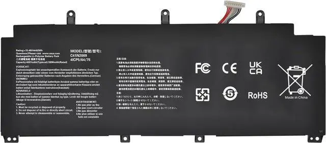 Main image of 62Wh C41N2009 Laptop Battery Replacement for Asus ROG Flow X13 GV301 GV301QC GV301QE GV301QH GV301RA GV301RC GV301RE PV301 PV301QH GV301QC-K5020 GV301QH-K6069T GV301QE-K6022T PV301QH-K6210R
