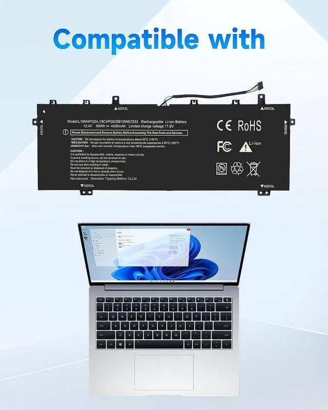 Alt view image 2 of 4 - L19M4PG0 Replacement Battery for Lenovo Laptop