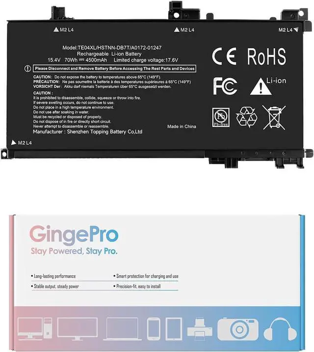 Main image of TE04XL Replacement Battery for HP Omen 15-AX200 Series 15-AX200NX 15-AX201NX 15-AX202NW Pavilion 15-BC200NB 15-BC251NR 15-BC260NZ TPN-Q173 Laptop