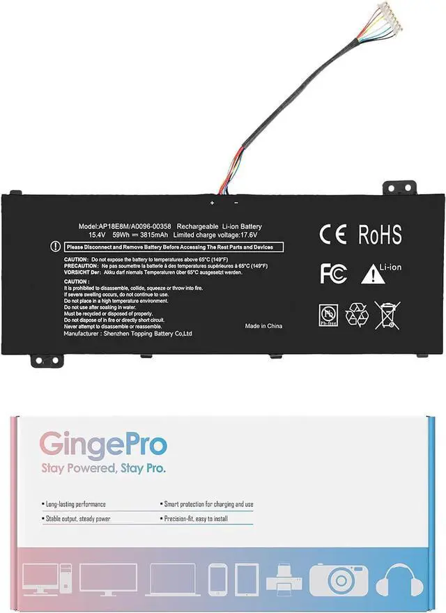 Main image of AP18E8M Replacement Battery for AC Laptop Aspire Series